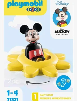JUNIOR & Disney: Mickey's Spinning Sun with Rattle Feature - 71321 - Playmobil 1.2.3 & Disney