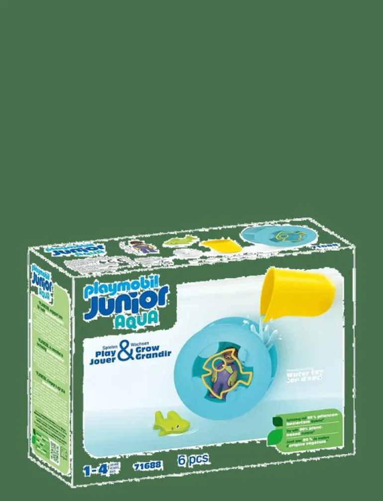 JUNIOR Aqua Water Wheel with Baby Shark - 71688 - Playmobil 1.2.3 Aqua