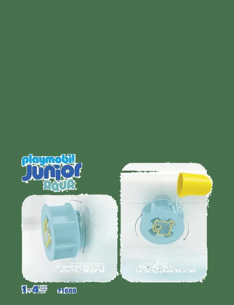 JUNIOR Aqua Water Wheel with Baby Shark - 71688 - Playmobil 1.2.3 Aqua
