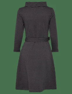Kim Houndstooth Dress - Midiklänningar