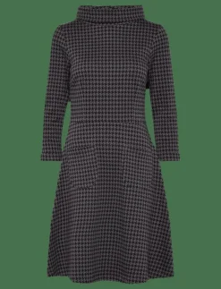 Kim Houndstooth Dress - Midiklänningar