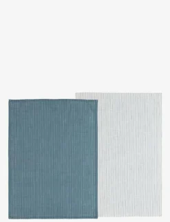 Kökshandduk 50x70 Line 2 st China blue/White - Kökshanddukar
