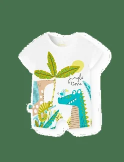 Knit play suit - Kortärmad bodysuit