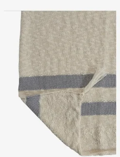 Knitted blanket Stripes Natural-Grey - Filtar & täcken