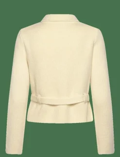Knitted jacket with belt and buckle - Ulljackor