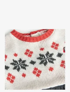 Knitwear dress for baby girl -BCI - Långärmade vardagsklänningar