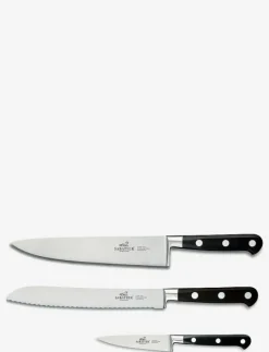 Knivset Licorne 3 delar Stål/Svart - Knivset