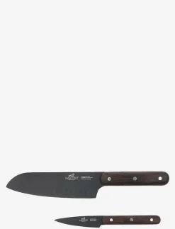 Knivset Phenix 2 delar Svart/Trä - Knivset