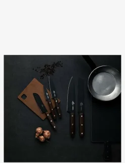 Knivset Phenix 5 delar Svart/Trä - Knivset