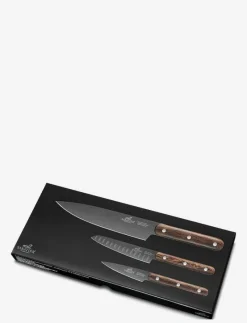 Knivset Phenix 3 delar Svart/Trä - Knivset