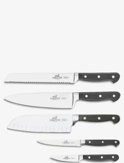 Knivset Pluton 5 delar Stål/Svart - Knivset