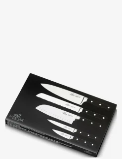 Knivset Pluton 5 delar Stål/Svart - Knivset