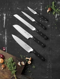 Knivset Pluton 5 delar Stål/Svart - Knivset