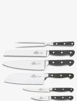 Knivset Pluton 6 delar Stål/Svart - Knivset