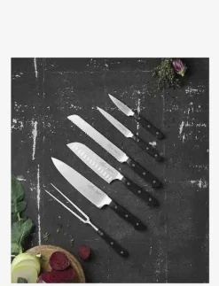 Knivset Pluton 6 delar Stål/Svart - Knivset