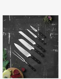 Knivset Pluton 6 delar Stål/Svart - Knivset