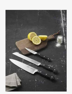 Knivset Pluton 3 delar Stål/Svart - Knivset