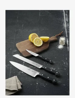 Knivset Pluton 3 delar Stål/Svart - Knivset
