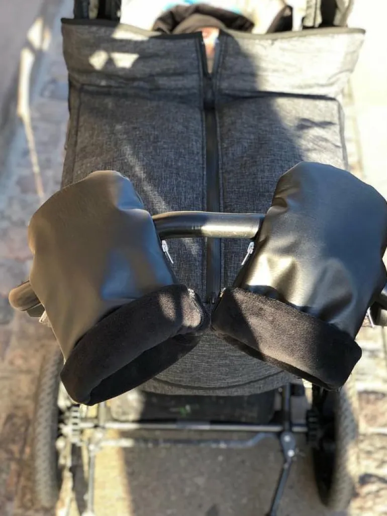 KONG.WALTHER Black Stroller Gloves - Barnvagnstillbehör