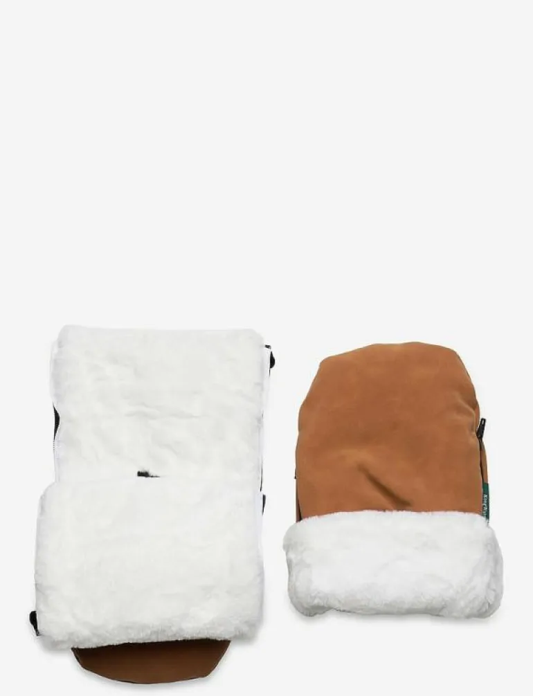 KONG.WALTHER Brown Faux Suede Stroller Gloves - Barnvagnstillbehör