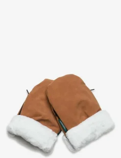 KONG.WALTHER Brown Faux Suede Stroller Gloves - Barnvagnstillbehör