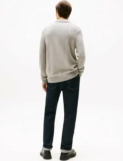 LAMBSWOOL ZIP POLO - Långärmade pikéer