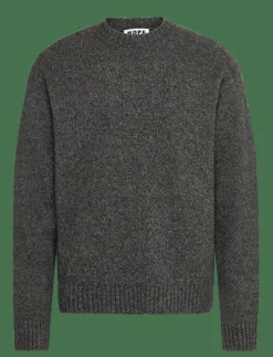 Leo sweater Blue Beige Melange-44 - Rundhalsad