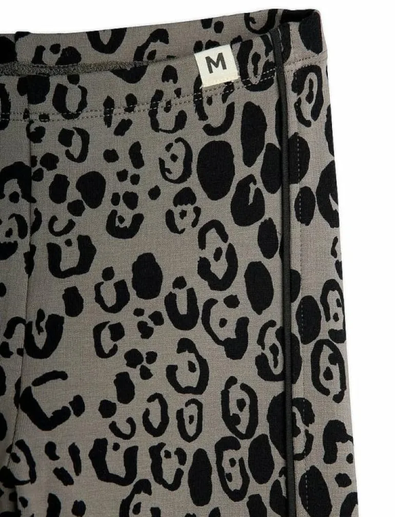 Leopard aop brushed jersey leggings - Leggings