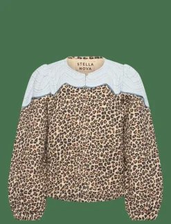 Leopard Jacket with Clouds - Quiltade jackor