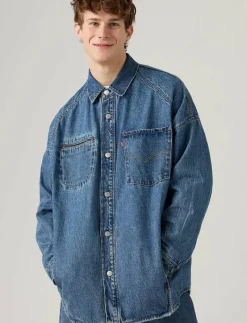 LEVIS TWIST SHACKET LETS DO TH - Ofodrade jeansjackor