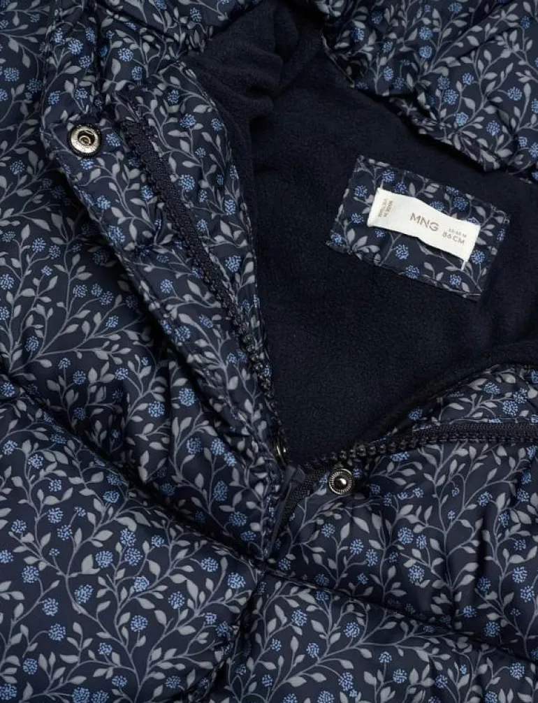 Long padded floral anorak - Dunjackor & fodrade jackor