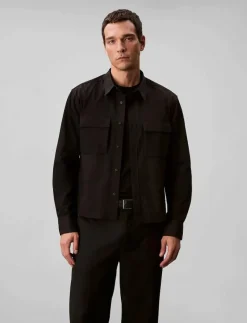 LS COTTON NYLON EASY CROPPED SHI - Jackor & rockar