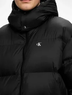 LS LONG LENGTH HOODED NYLON PUFF - Fodrade jackor