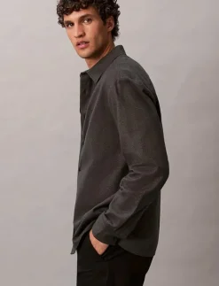 LS MELANGE FLANNEL EASY SHIRT - Flanellskjortor