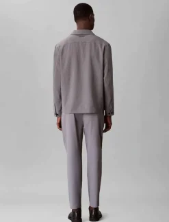 LS SEERSUCKER SHIRT JACKET - Jackor & rockar