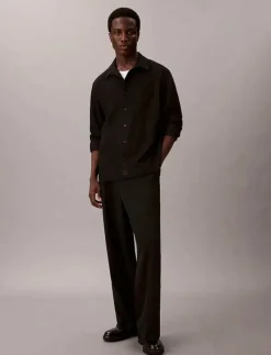LS SOLID SILK WOOL EASY SHIRT - Jackor & rockar
