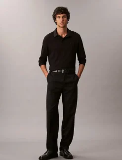 LS SUPIMA COTTON SOLID POLO - Långärmade pikéer