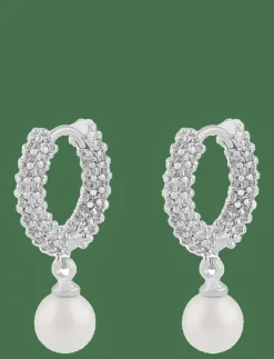 Lydia pearl ring ear s/white - Onesize - Hoops
