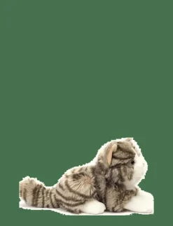 Lying Cat grey 20 cm - Mjukisdjur