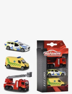 Majorette 3-Pack Svenska Utryckningsfordon - Leksaksfordon