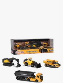 Majorette Volvo Anläggningsfordon, 4-Pack - Byggmaskiner