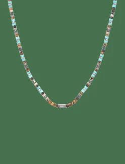 Mathias - Necklace with stone beads in turquoise - Halsband