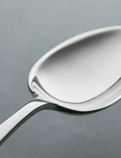 Matsked indra 21 cm blank stål - Matsked