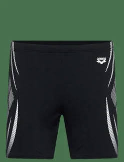 MEN'S ARENA POSEIDONIA SWIM MID JAMMER BLACK-WHITE - Badbyxor
