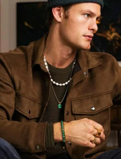Men's Baroque Pearl Choker - Halsband