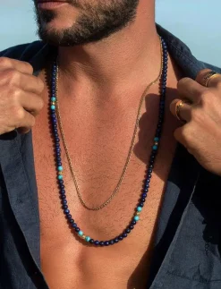 Men's Gold Figaro Chain in 3mm - Halsband