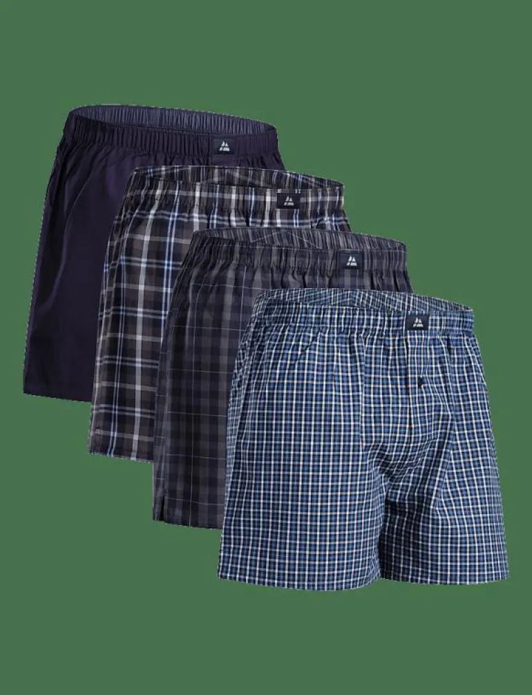 Men's Organic Woven Boxers 4-pack - Kalsonger