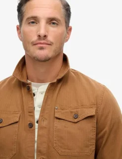 MERCHANT HERRINGBONE OVERSHIRT - Jackor & rockar