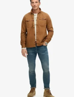 MERCHANT HERRINGBONE OVERSHIRT - Jackor & rockar