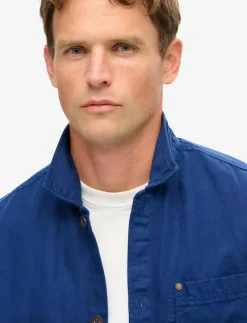 MERCHANT LINEN BLEND OVERSHIRT - Jackor & rockar